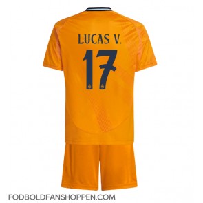 Real Madrid Lucas Vazquez #17 Udebanetrøje Børn 2024-25 Kortærmet (+ Korte bukser)
